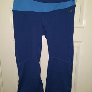 Nike Dri Fit Blue Training Yoga Athletic Pants Women's sz Medium.